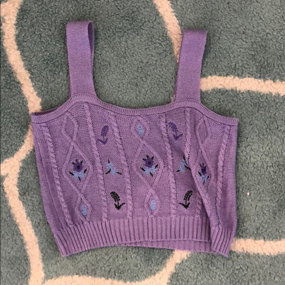 Lavender Knit Top